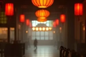 拾荒者在废品堆里翻找的侧影封面