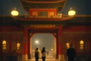 山谷里红白相间的信号塔封面