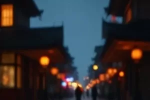 烟雨中的半城灯火与老城墙封面
