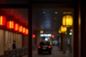 铁轨旁放风筝的父女背影封面